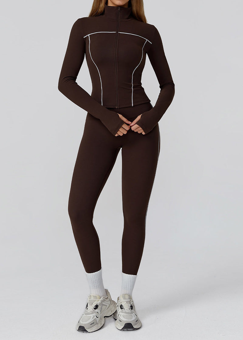 FULL-ZIP SLIM-FIT LONG-SLEEVED TRACK JACKET