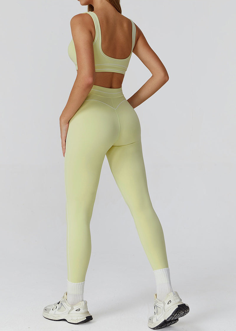 HIGH-WAISTED FOLD-OVER WAISTBAND SPORTS PANTS