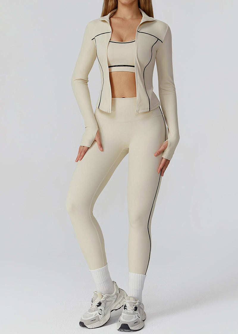 FULL-ZIP SLIM-FIT LONG-SLEEVED TRACK JACKET