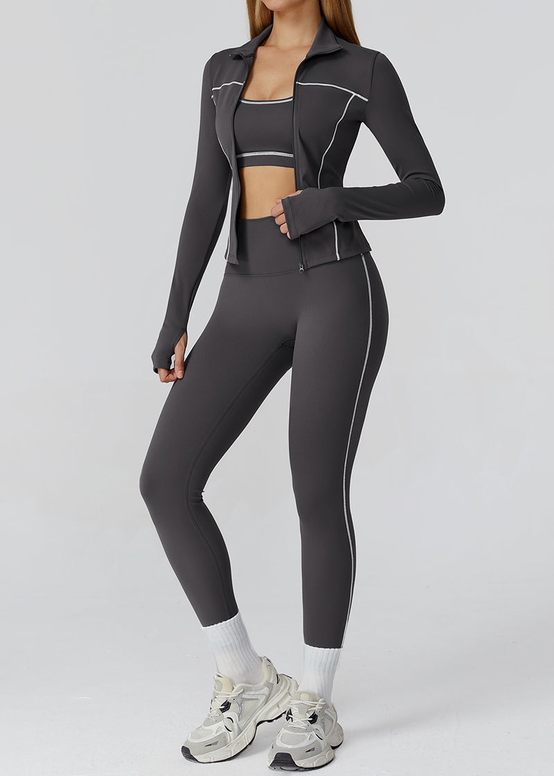 FULL-ZIP SLIM-FIT LONG-SLEEVED TRACK JACKET