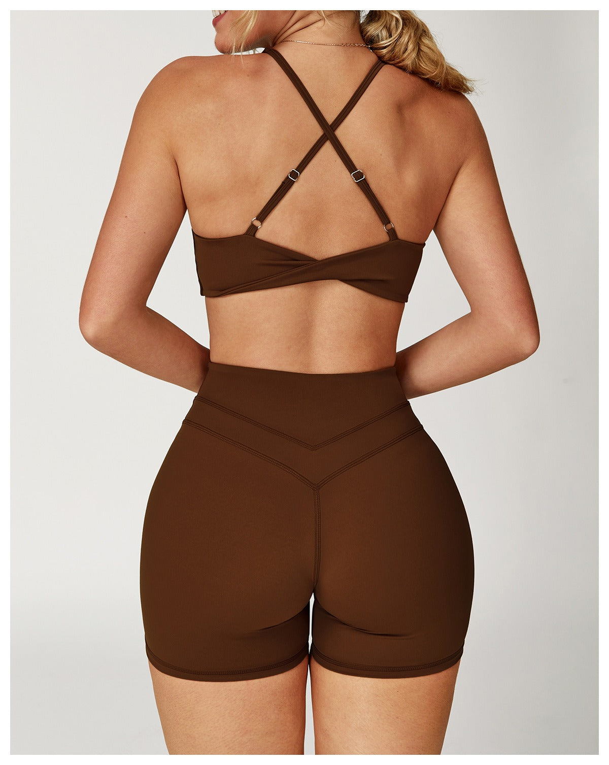 Skinny Stretch High Waisted Hip Lifting Gym Shorts