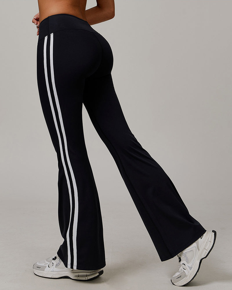 Wide Leg Micro Flare Workout Pants
