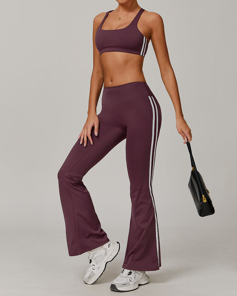 Wide Leg Micro Flare Workout Pants