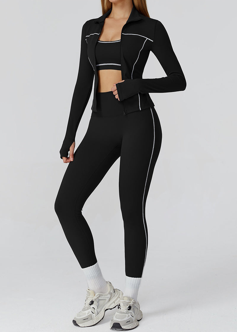 FULL-ZIP SLIM-FIT LONG-SLEEVED TRACK JACKET