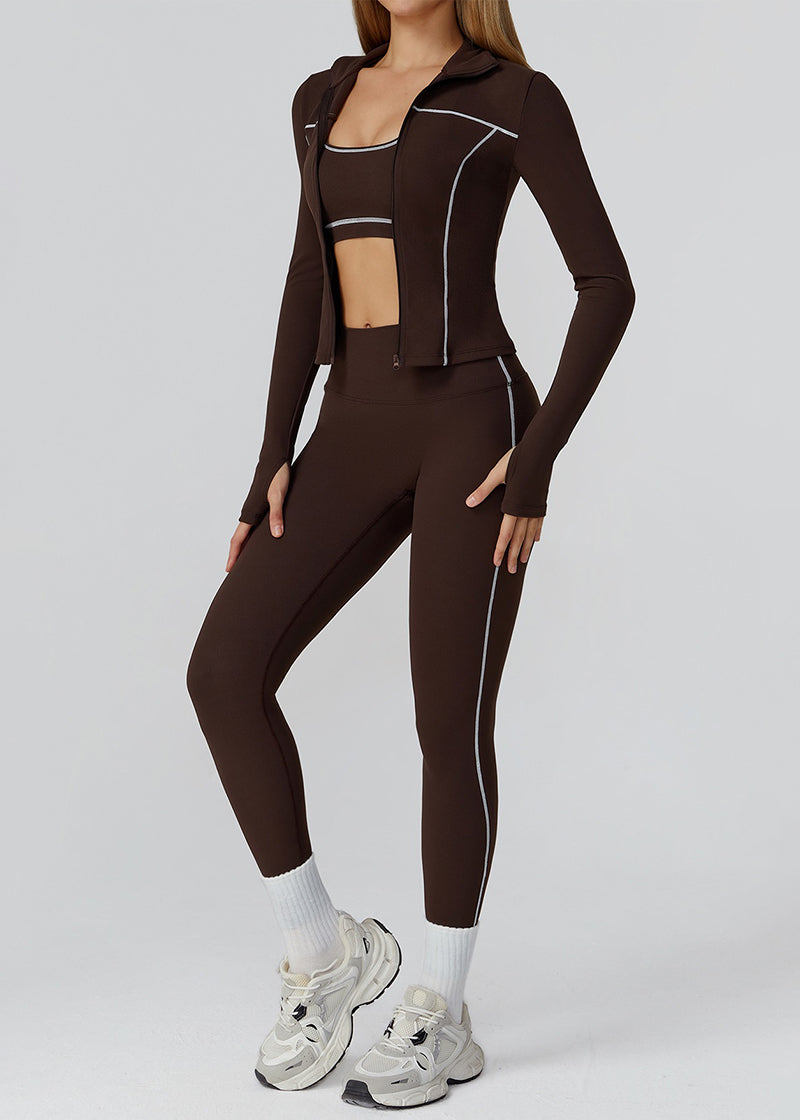 FULL-ZIP SLIM-FIT LONG-SLEEVED TRACK JACKET