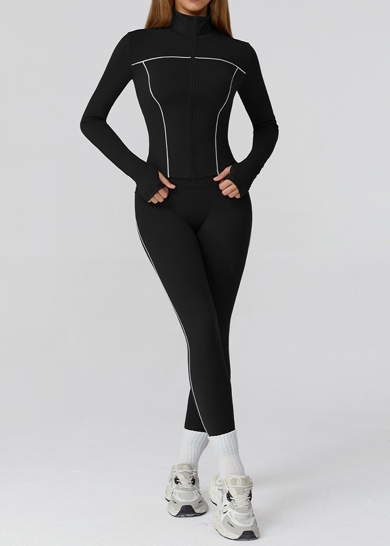 FULL-ZIP SLIM-FIT LONG-SLEEVED TRACK JACKET