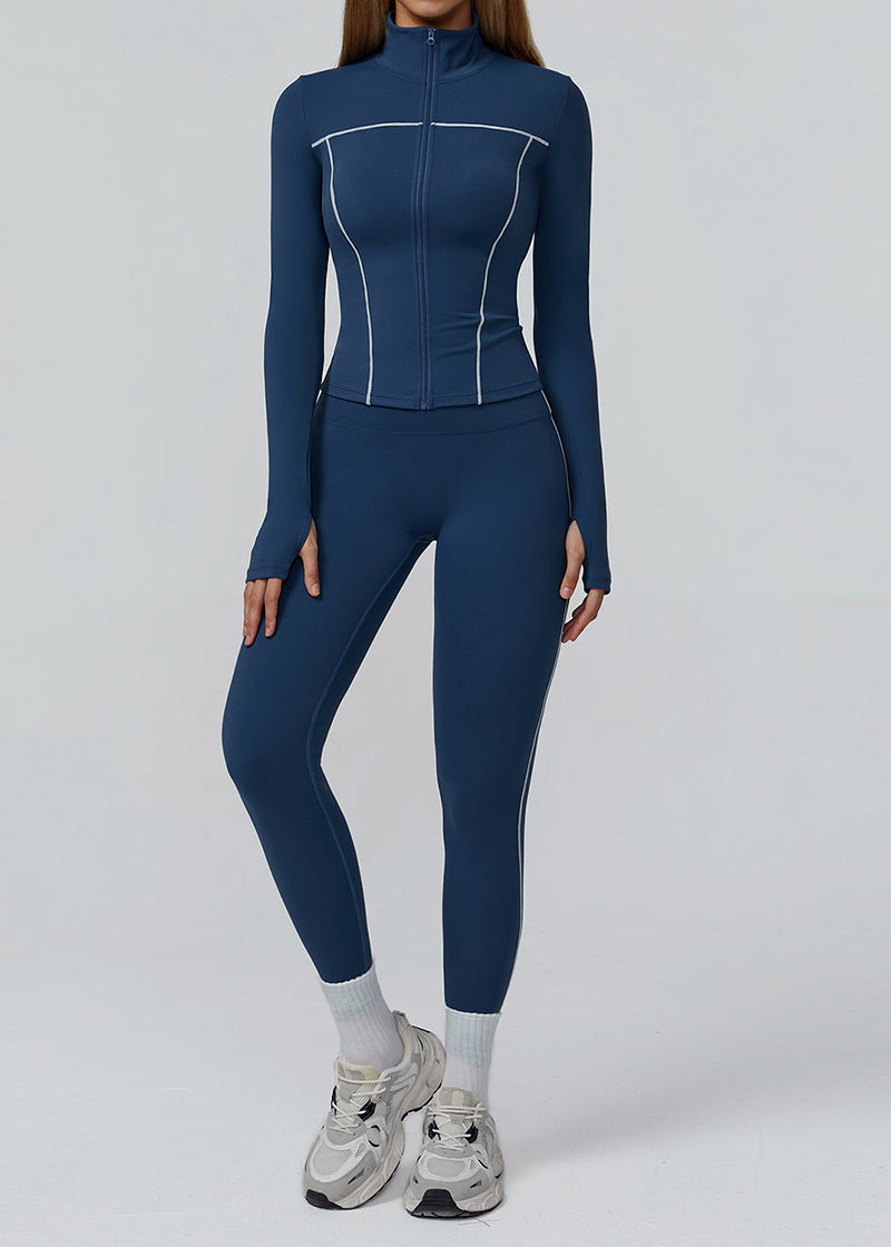 FULL-ZIP SLIM-FIT LONG-SLEEVED TRACK JACKET