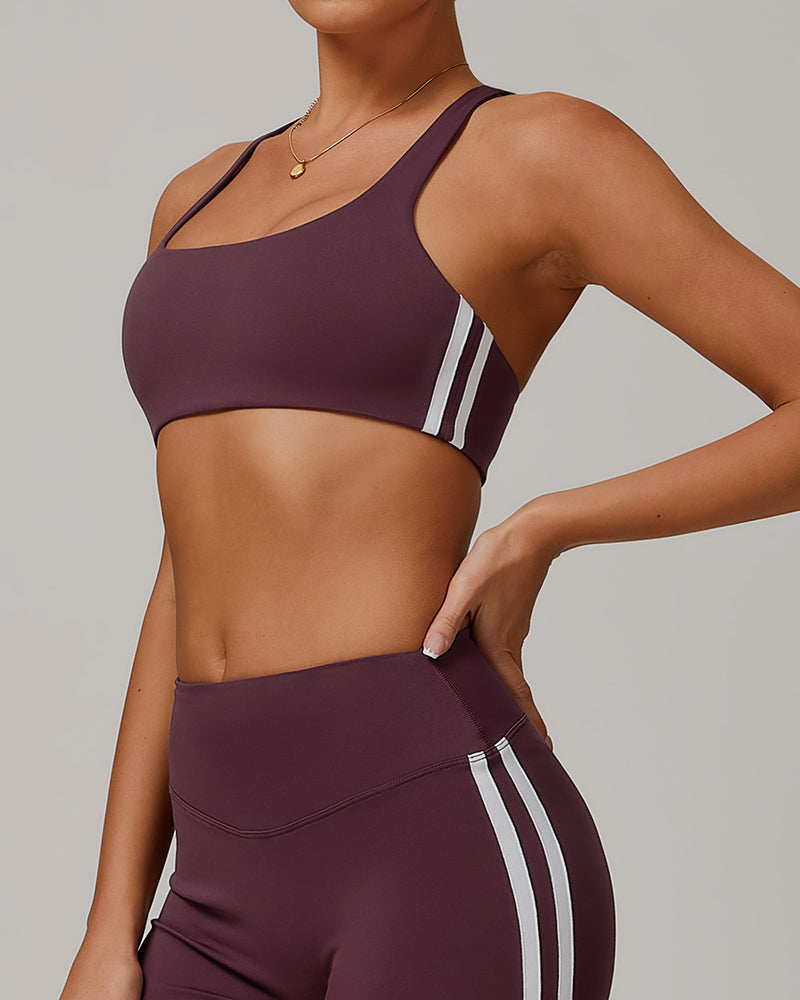 Y-Shape Splicing Line Sports Skinny Yoga Bra