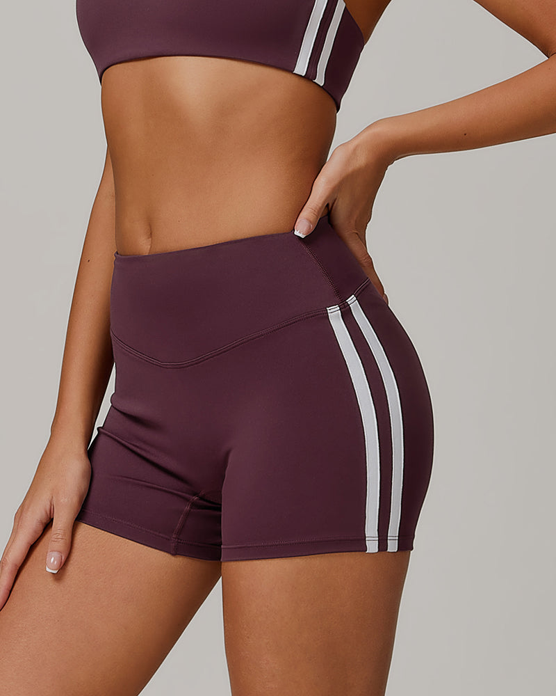 High Waisted Tight Fit Hip Lifting Outer Wear Sports Yoga Shorts