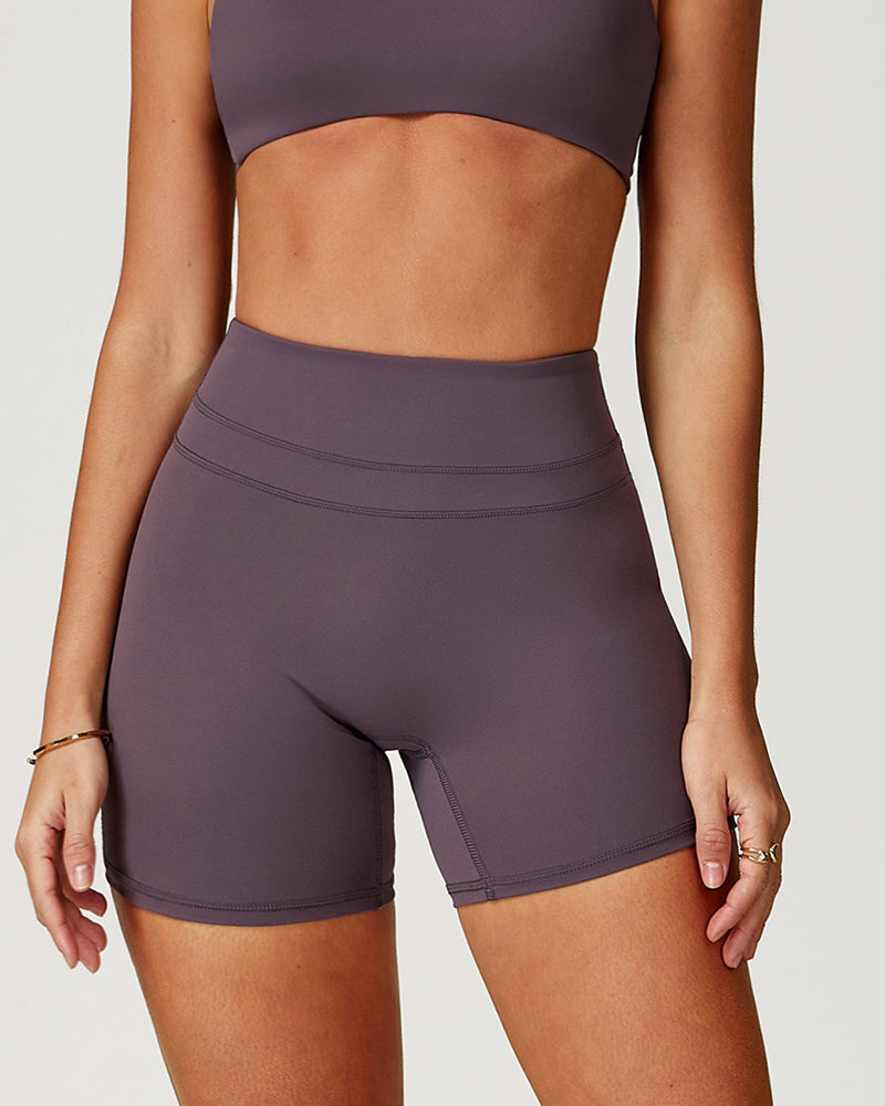 Skinny Stretch High Waisted Hip Lifting Gym Shorts