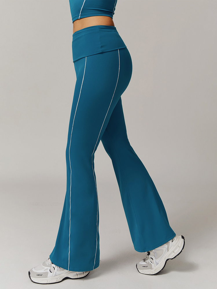 High Waisted Wide Leg Skinny Sports Fitness Flared Pants