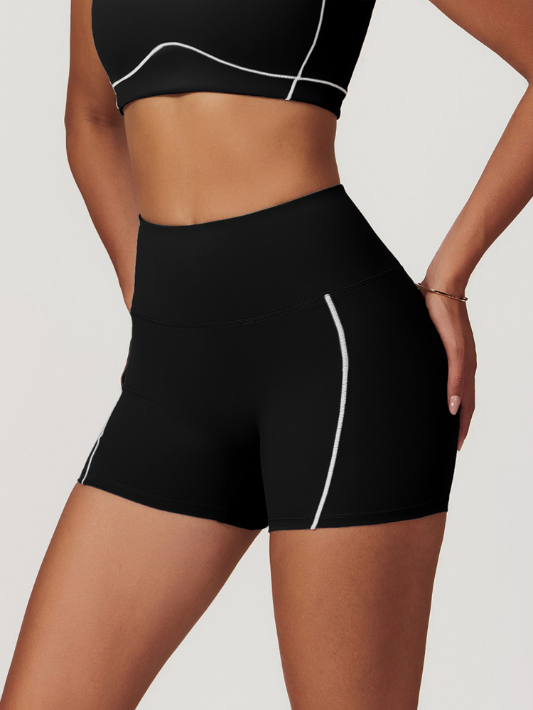 Skinny High Waisted Hip Lifting Athletic Fitness Shorts