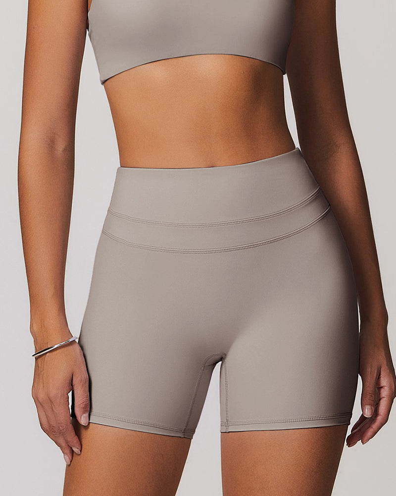 Skinny Stretch High Waisted Hip Lifting Gym Shorts