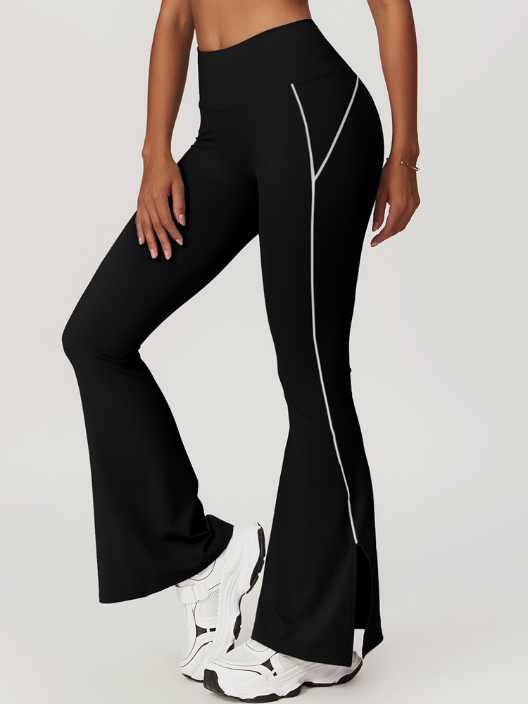 Skinny High Waisted Hip Lifting Wide Leg Flared Pants