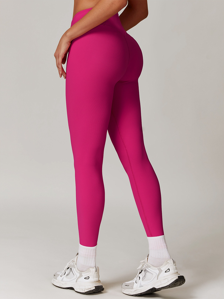 Threaded Tummy Tightening High Waist Yoga Pants