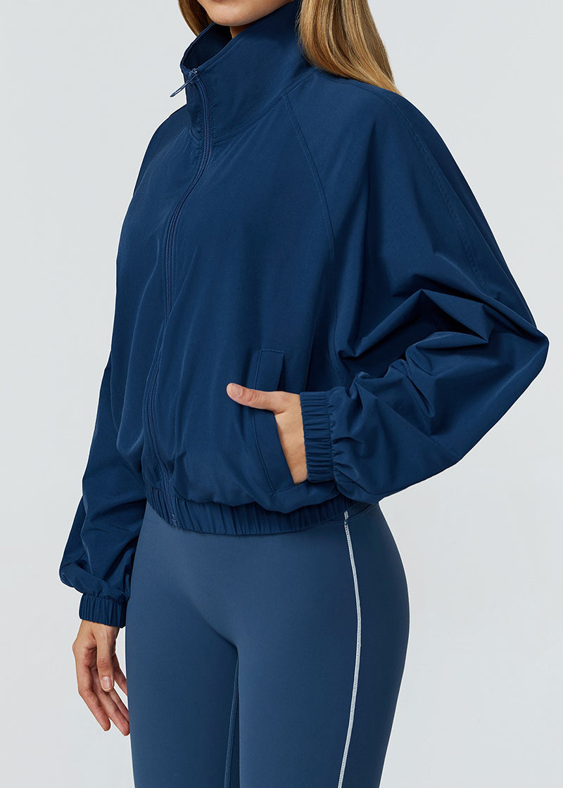 STAND COLLAR ZIPPER WINDPROOF SPORTS COAT