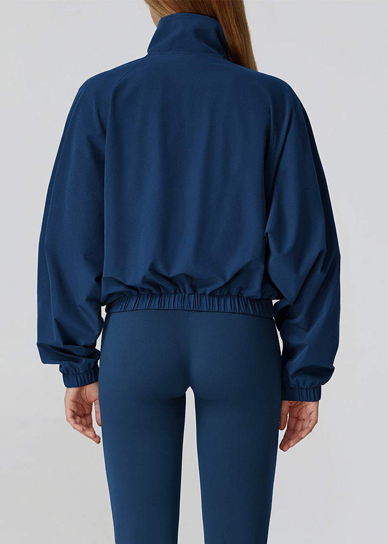 STAND COLLAR ZIPPER WINDPROOF SPORTS COAT