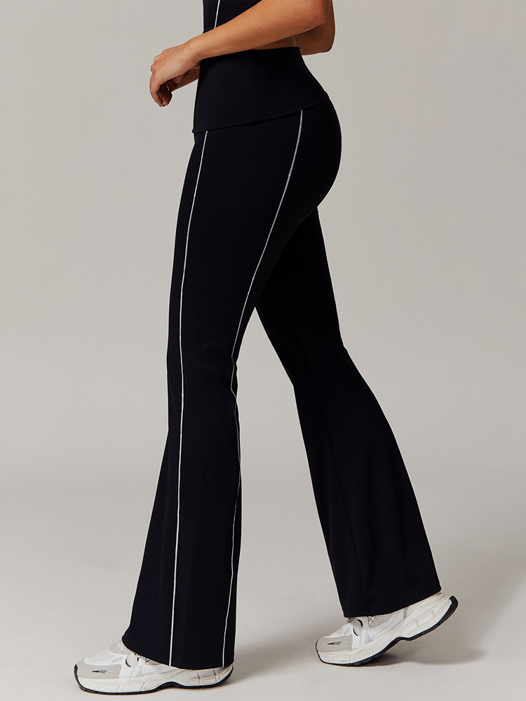 High Waisted Wide Leg Skinny Sports Fitness Flared Pants