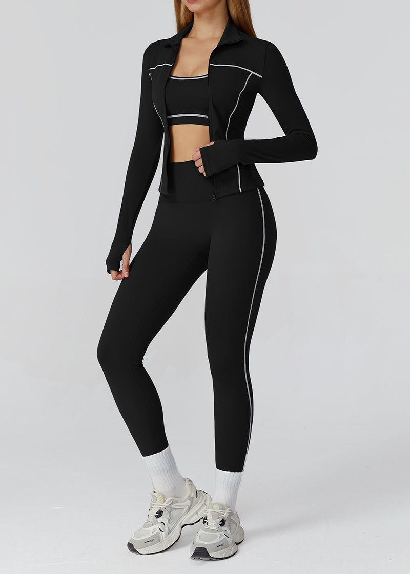 HIGH-WAISTED HIP-LINE SKINNY TROUSERS