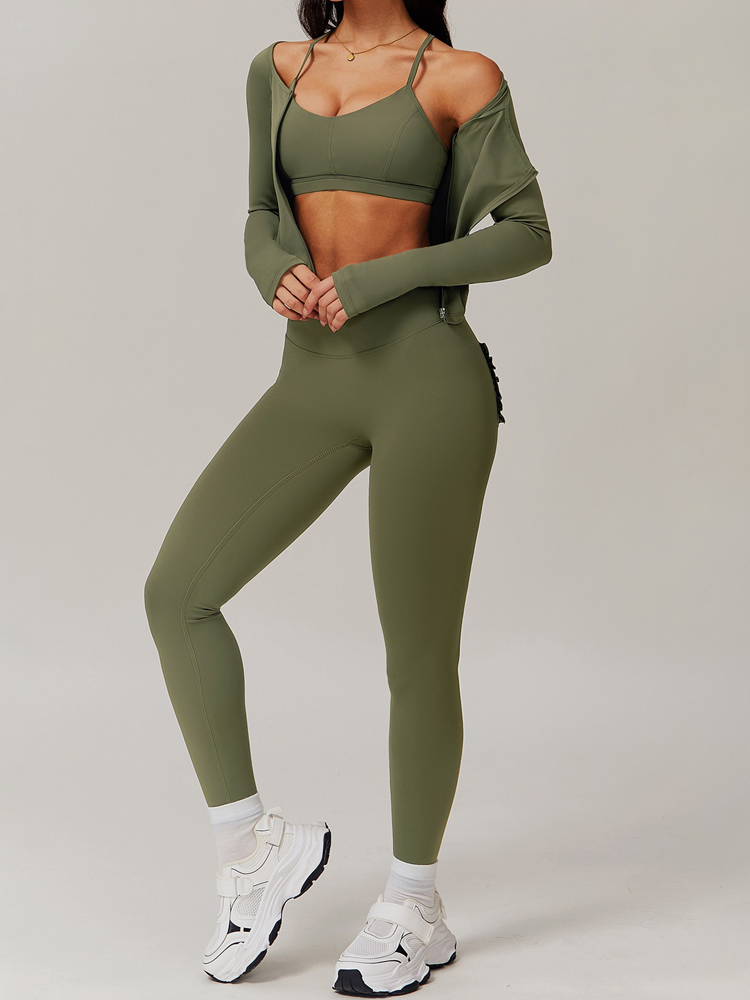 High Waisted Hip Lifting Fitness Wide Leg Flared Pants Sport Trousers