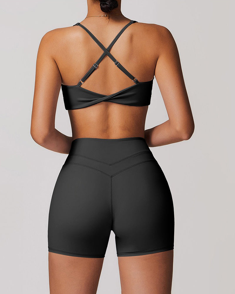 Cross Strap Skinny Sports Yoga Bra
