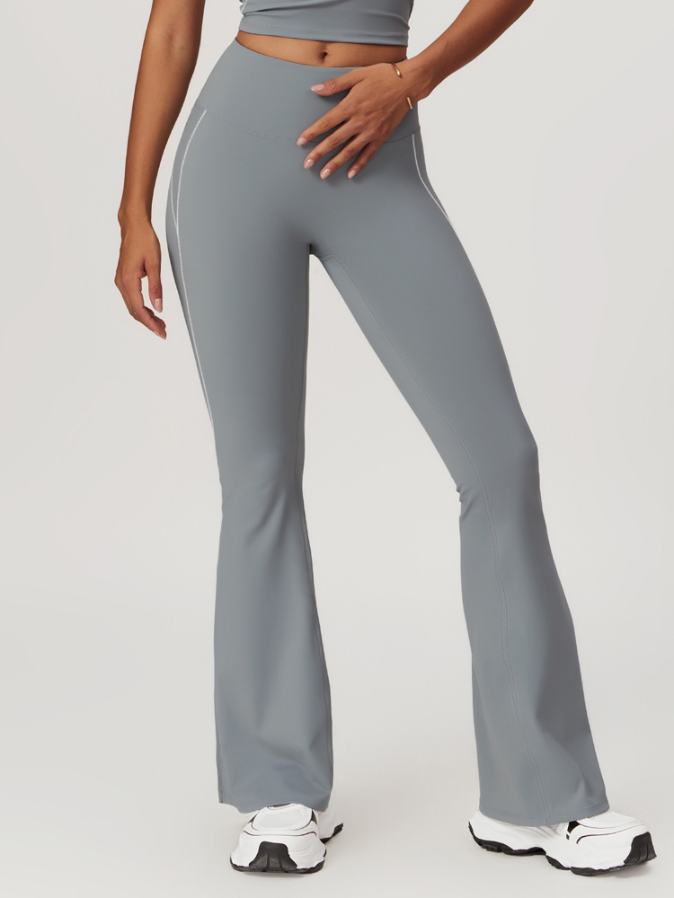 Skinny High Waisted Hip Lifting Wide Leg Flared Pants