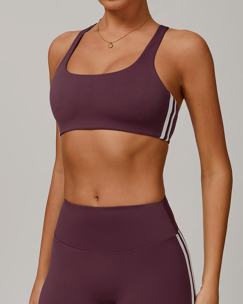Y-Shape Splicing Line Sports Skinny Yoga Bra
