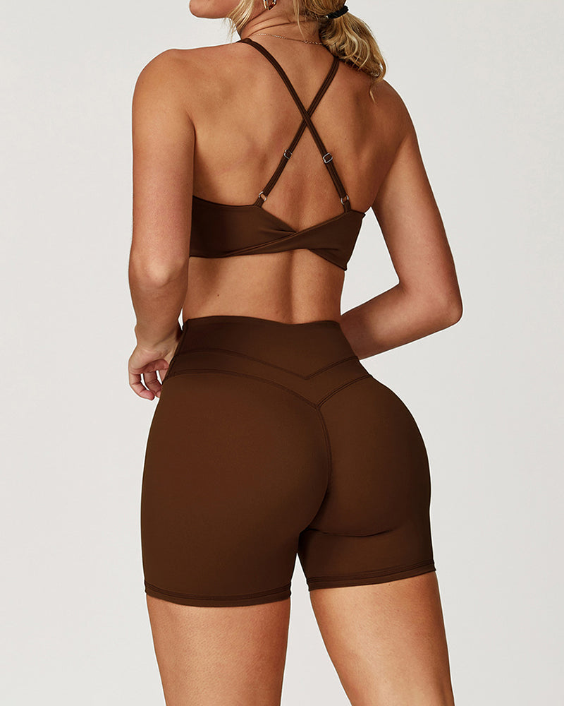 Cross Strap Skinny Sports Yoga Bra