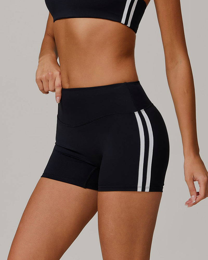 High Waisted Tight Fit Hip Lifting Outer Wear Sports Yoga Shorts