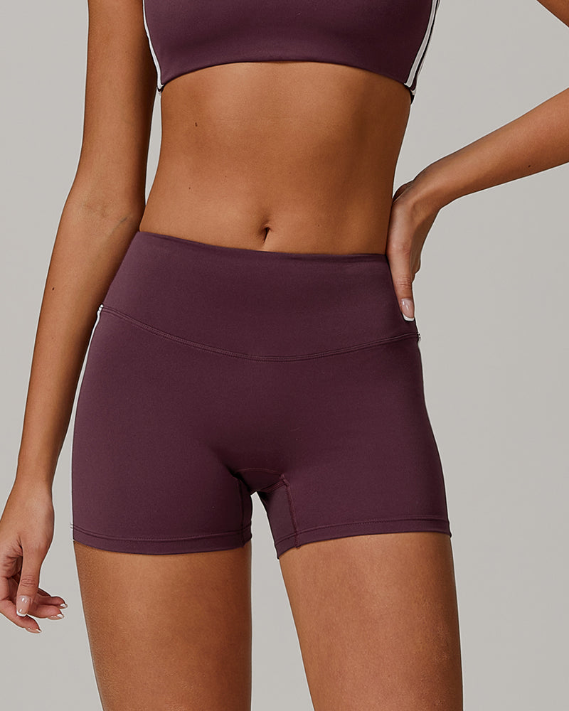 High Waisted Tight Fit Hip Lifting Outer Wear Sports Yoga Shorts